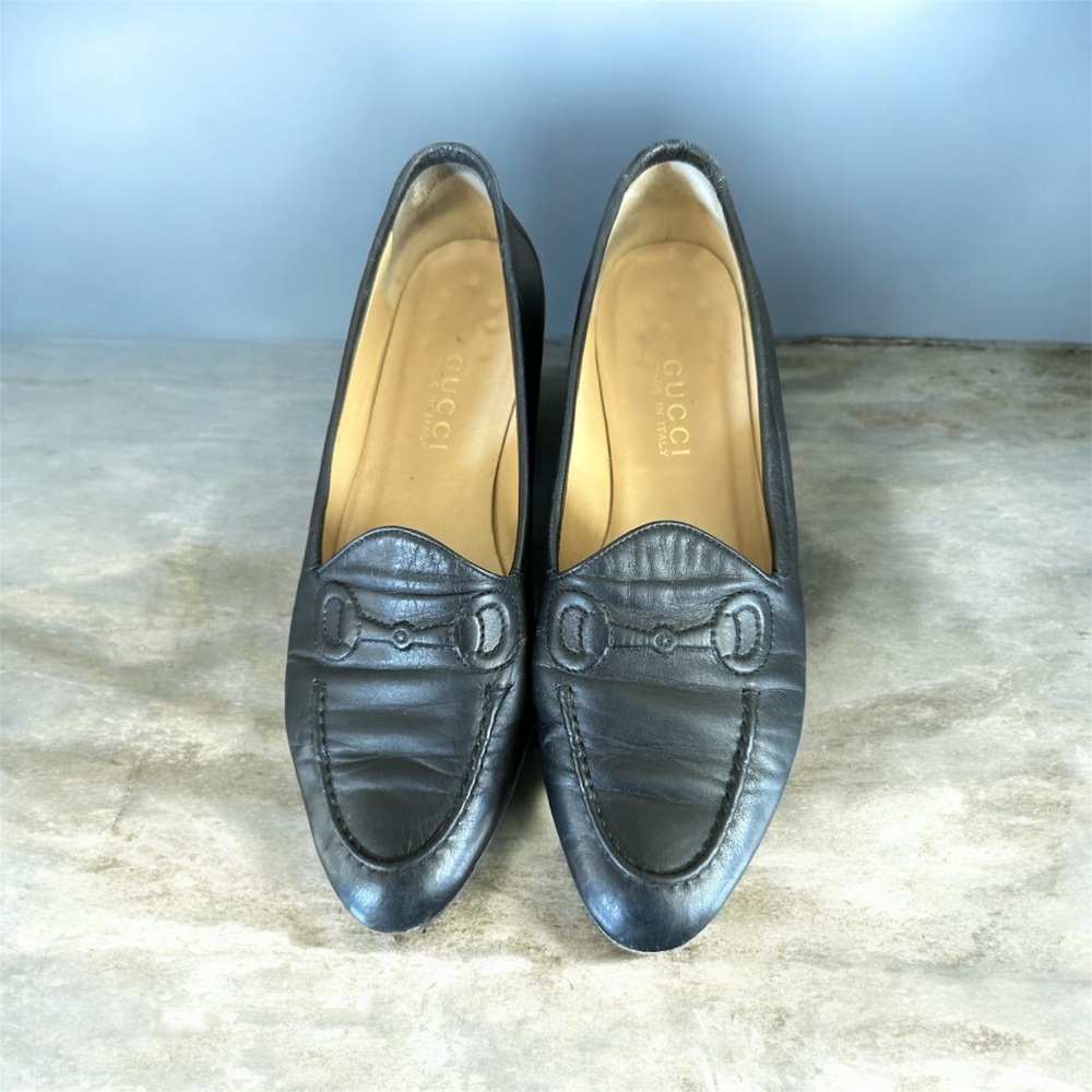 Classic Black Leather Women’s Loafers - Picture 2 of 5